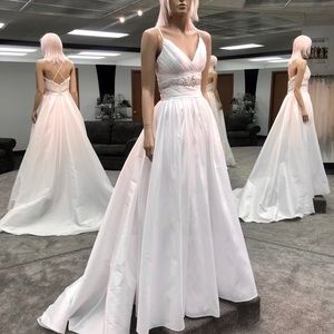 Maggie Sottero “Stephanie” taffeta wedding gown